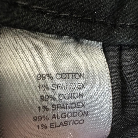 Kenneth Cole Reaction Black Capri Denim Jeans | Size 6 | Stretch Cotton - Picture 6 of 12